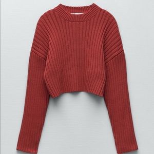 Zara cropped knit sweater